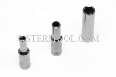 #10480 - 4mm x 1/4dr Stainless Steel Deep Socket. 1/4dr, 1/4 dr, 1/4-dr, deep, socket, stainless steel